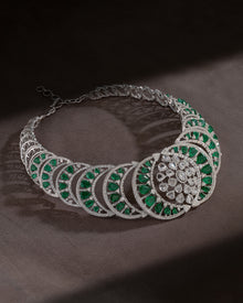 Verdant Majesty Zambian Emerald Diamond Necklace