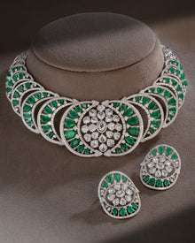 Verdant Majesty Zambian Emerald Diamond Necklace