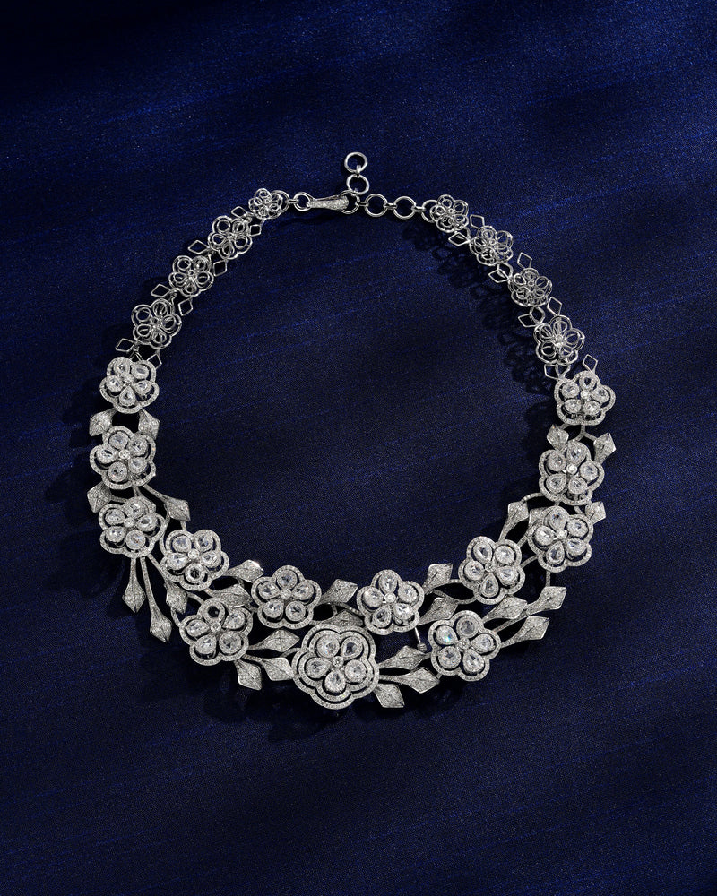 Vintage Weave Diamond Necklace